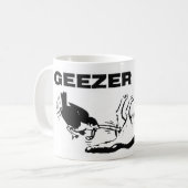 geezer湖の「早い鳥または興味」のマグ コーヒーマグカップ (正面左)
