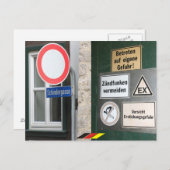 gefährliches Deutschland bunte Verbote Schild ポストカード (正面/裏面)