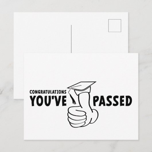 Gefeliciteerd, je bent geslaagd, diploma ポストカード (正面/裏面)