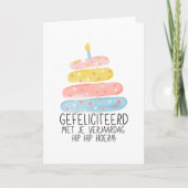 Gefeliciteerd met je verjaardag Cupcake Kaars  カード (正面)