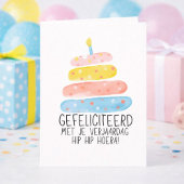 Gefeliciteerd met je verjaardag Cupcake Kaars  カード
