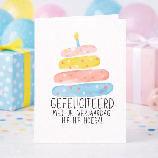 Gefeliciteerd met je verjaardag Cupcake Kaars  カード