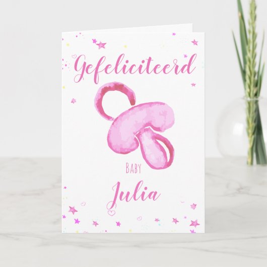 Gefeliciteerd verjaardag customizable name カード (正面)