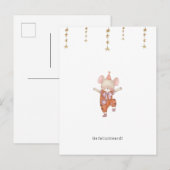 Gefeliciteerd Verjaardagskaart Jarig Schattig Muis ポストカード (正面/裏面)