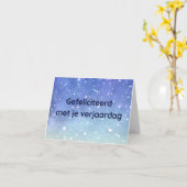Gefeliciterd met je verjaardag,オランダ誕生日 カード (黄色い花)