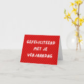 Gefeliciterd met je verjaardag,オランダ誕生日 カード (黄色い花)