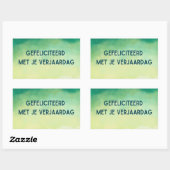 Gefeliciterd met je verjaardag,オランダ誕生日 長方形シール (シート)