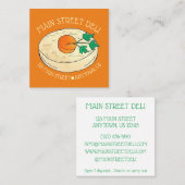 Gefilte Fish Jewish Kosher Deli Delicatesen Chef スクエア名刺 (正面/裏面)