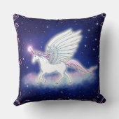 Geflügeltes Einhorn mit Sternen クッション (裏面)