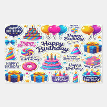 Geftステッカー幸せな誕生日