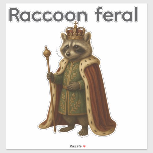 GeftステッカーRaccoon feral シール (シート)