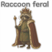 GeftステッカーRaccoon feral シール (正面)