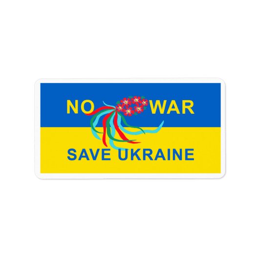Gegen den Krieg in der Ukraine ラベル (正面)