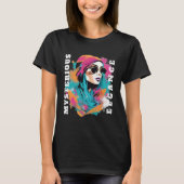 Geheimnisvolle Eleganz Modern Art Portrait Frau Tシャツ (正面)