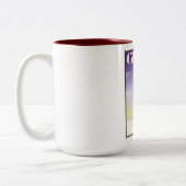 Geilo,ノルウェーのスキー旅行ポスター ツートーンマグカップ (左)