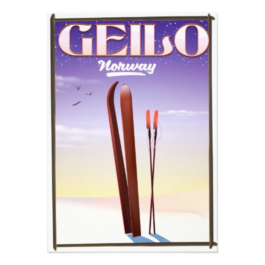 Geilo , ノルウェー スキーの旅 ポスター (正面)