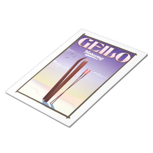 Geilo , ノルウェー スキーの旅 ポスター ノートパッド (アングル)