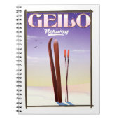 Geilo , ノルウェー スキーの旅 ポスター ノートブック (正面)
