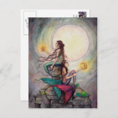 Geimini Mermaidsポストカードファンタジーアート ポストカード (正面/裏面)