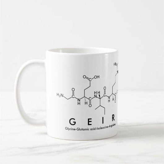 Geirペプチド名mug コーヒーマグカップ (左)