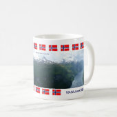 Geirangerのフィヨルド、ノルウェー コーヒーマグカップ (正面右)