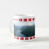 Geirangerのフィヨルド、ノルウェー コーヒーマグカップ (正面左)