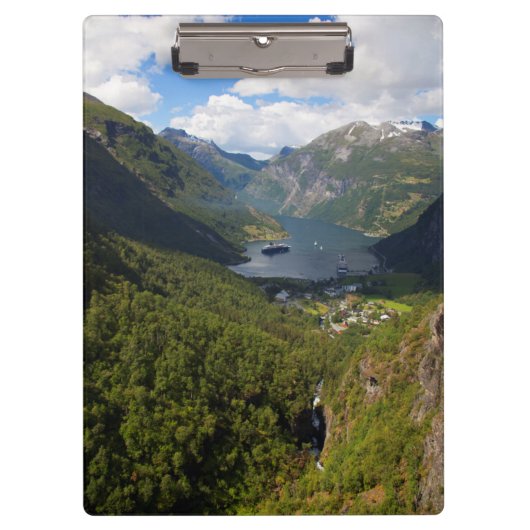 Geiranger Fjord景観（ノルウェー） クリップボード (正面)