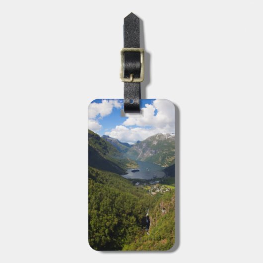 Geiranger Fjord景観（ノルウェー） ラゲッジタグ (正面縦)
