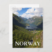 Geiranger Fjord、ノルウェー ポストカード (正面/裏面)