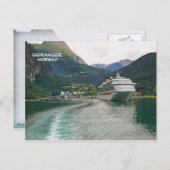 Geiranger、Geirangerfjord、ノルウェーのビュー ポストカード (正面/裏面)