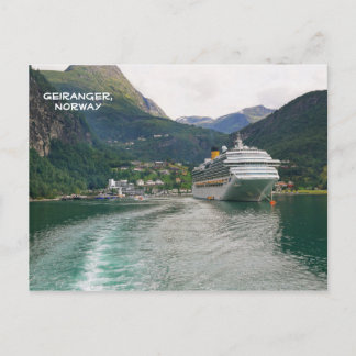Geiranger、Geirangerfjord、ノルウェーのビュー ポストカード