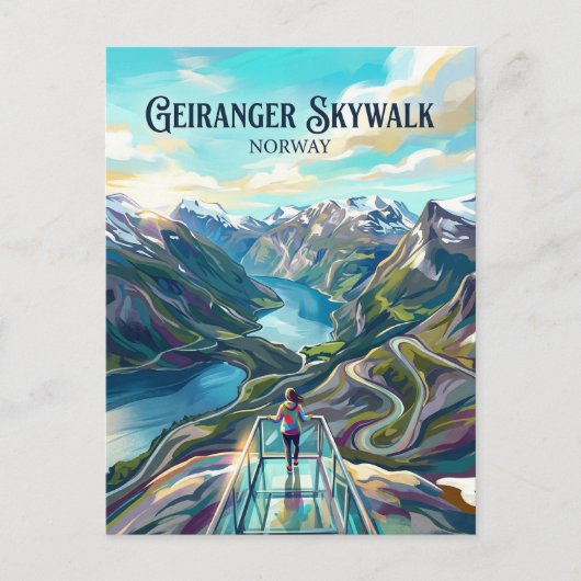 Geiranger Skywalk - Dalsnibba Norway ポストカード (正面)
