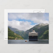Geirangerfjordはがきでのクルーズ船 ポストカード (正面/裏面)