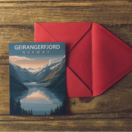 Geirangerfjordノルウェースカンジナビアヴィンテージトラベル ポストカード