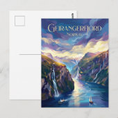 Geirangerfjord Norway ポストカード (正面/裏面)
