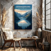 Geirangerfjord Norway Travel Canvas Wall Art キャンバスプリント