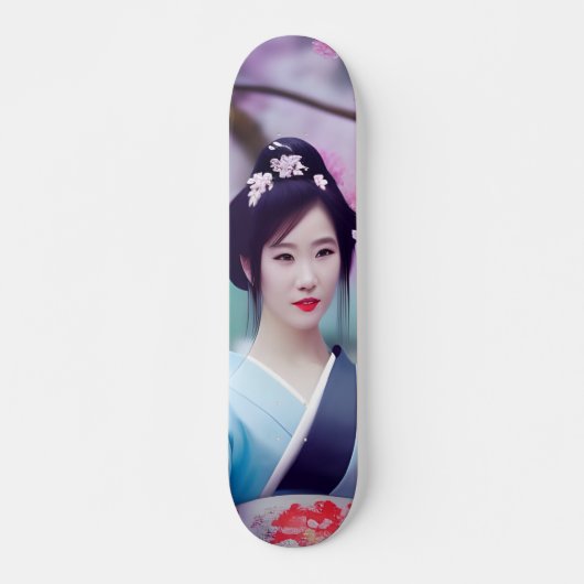 Geisha AI日本のがフォトリアリスティックスタイル スケートボード (正面)