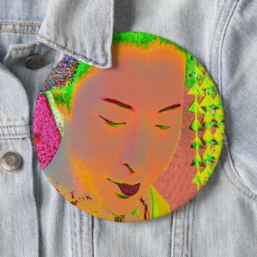 Geisha Artポップ・アートの Pinbackボタン 缶バッジ (インサイチュ)