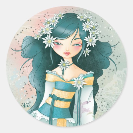 Geisha Edelweïss ラウンドシール (正面)