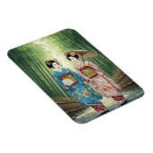 Geisha in Arashiyama Japan Kyoto マグネット (右側)