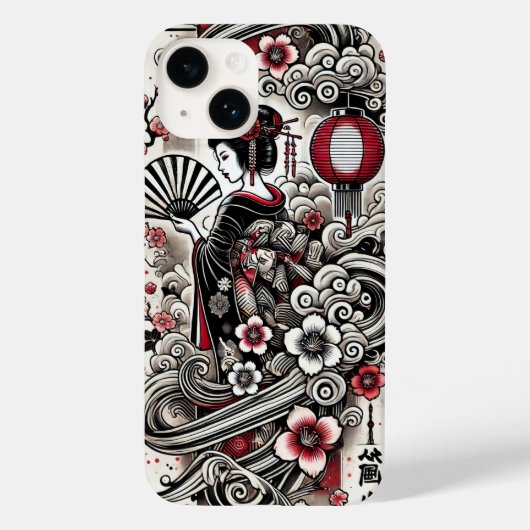 Geisha iPhone日本のケース – スタイリッシュ & Durable Case-Mate iPhoneケース (裏面)