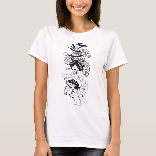 Geisha Japanese Art Tシャツ (正面)