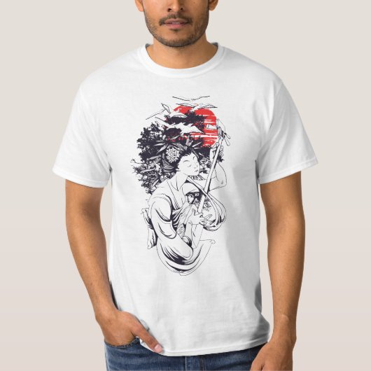 Geisha Japanese Art Tシャツ (正面)