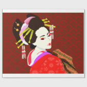 Geisha Japanese style ラッピングペーパー (フラット)