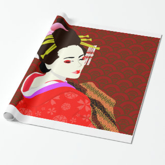 Geisha Japanese style ラッピングペーパー