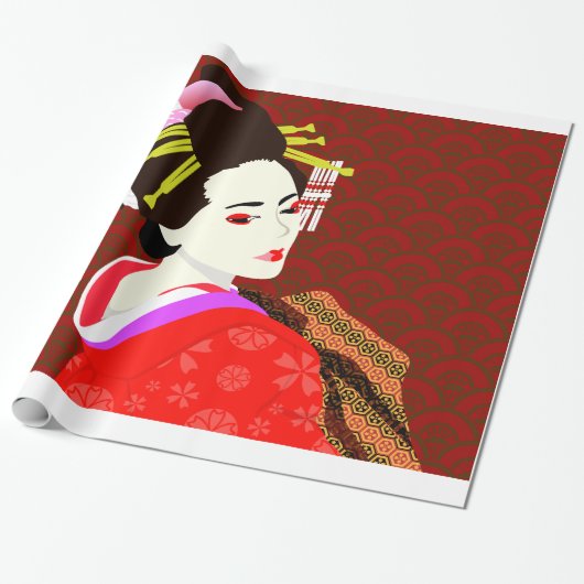 Geisha Japanese style ラッピングペーパー (アンロールド)