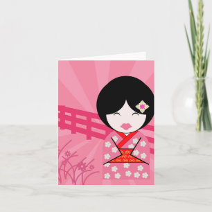 Geisha Notecard 空白の - カード