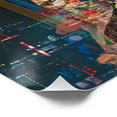 Geisha Poster, Radiant Cyberpunkアンドロイド ポスター (コーナー)