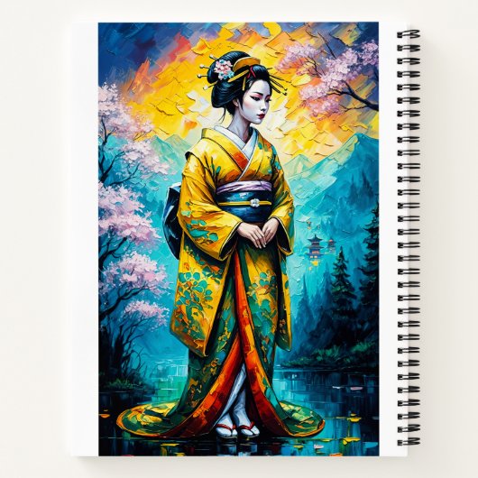 geisha textured ノートブック (裏面)