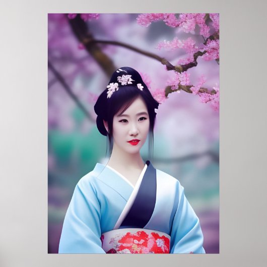 Geisha Tree AI日本の作成フォトスタイル ポスター (正面)